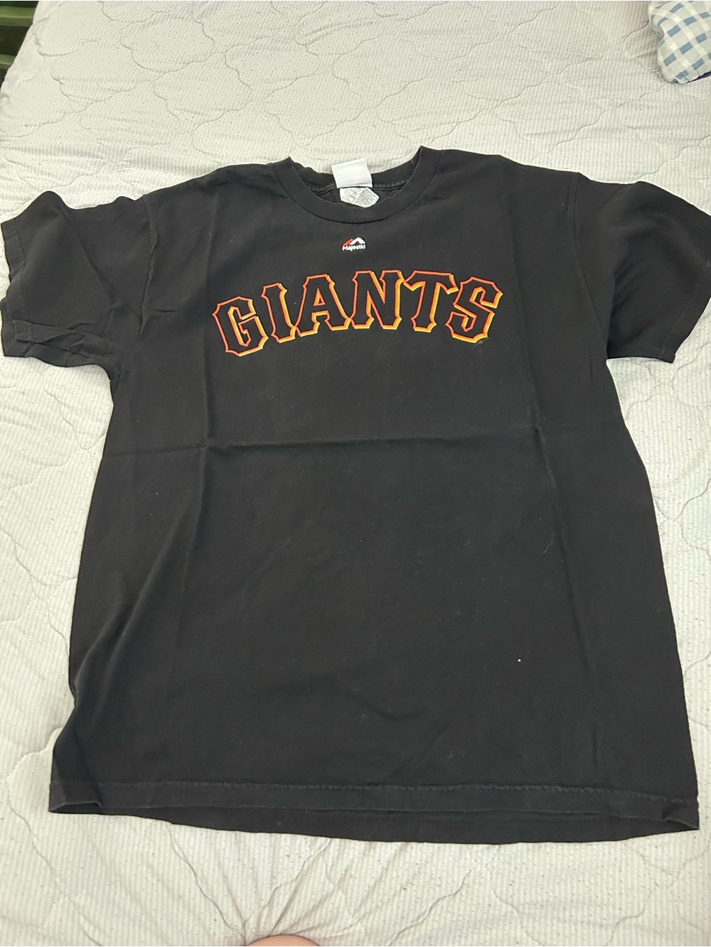 SF Giants - Black Tee with Orange-Outlined 'GIANTS' Lettering